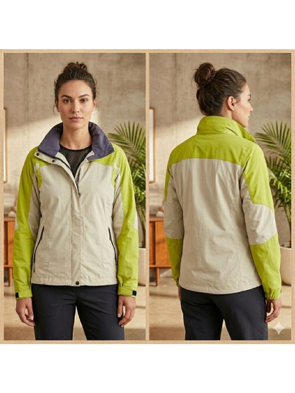 Mountain Hard Wear Women's Conduit Jacket Size 10 Lime Green Full Zip Outdoors